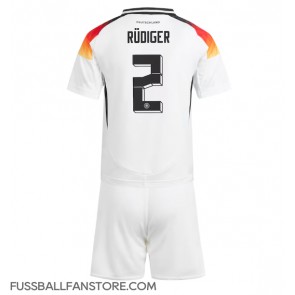 Deutschland Antonio Rudiger #2 Replik Heimtrikot Kinder EM 2024 Kurzarm (+ Kurze Hosen)